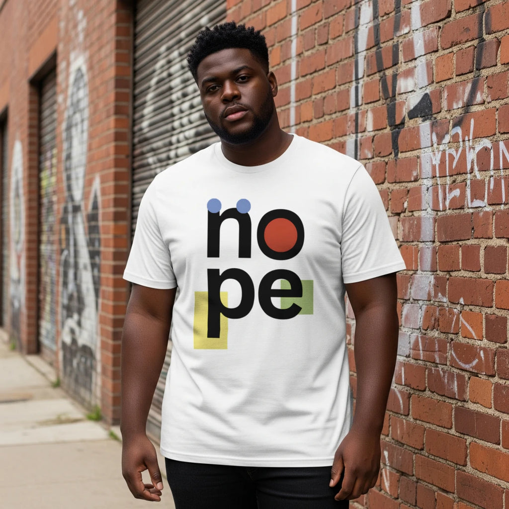 nope Mens T - blk txt